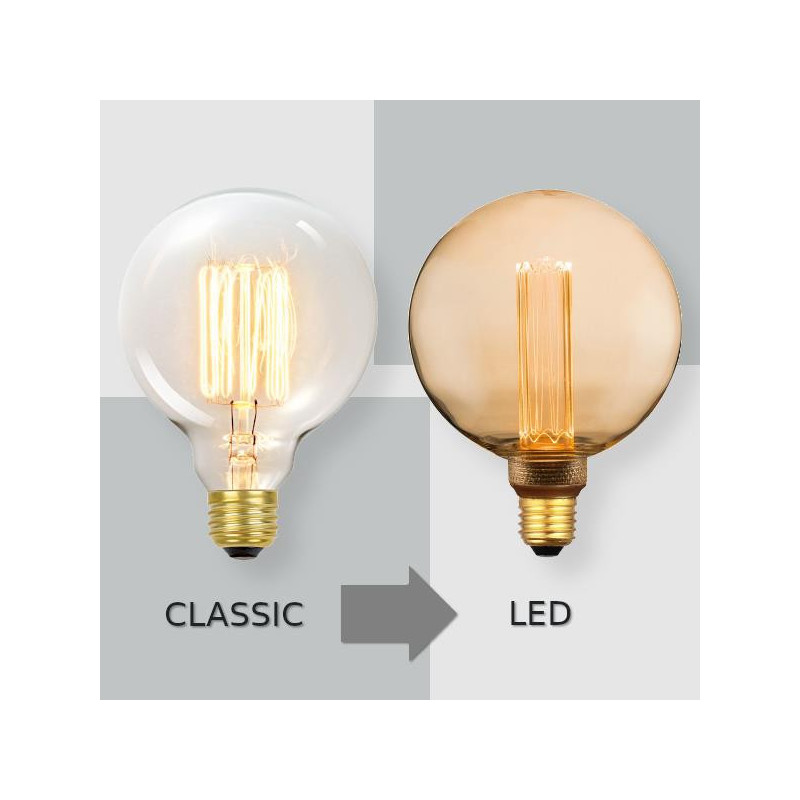 Żarówka LED V-TAC 4W EDISON RETRO E27 G125 Bursztynowa VT-2195 1800K 200K 200lm