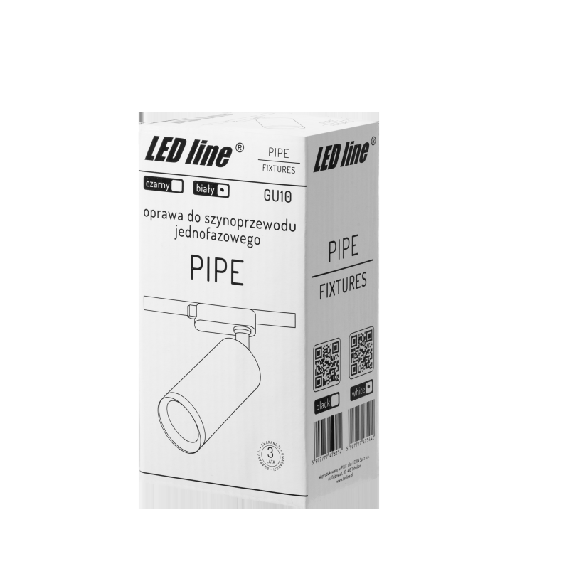 LED line oprawa do szynoprzewodu jednofazowego GU10 biała PIPE