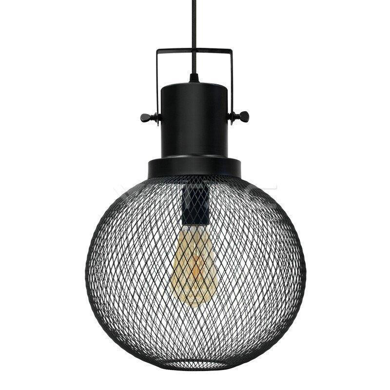 Oprawa Wisząca V-TAC Czarny Metal Globe fi300mm VT-7332