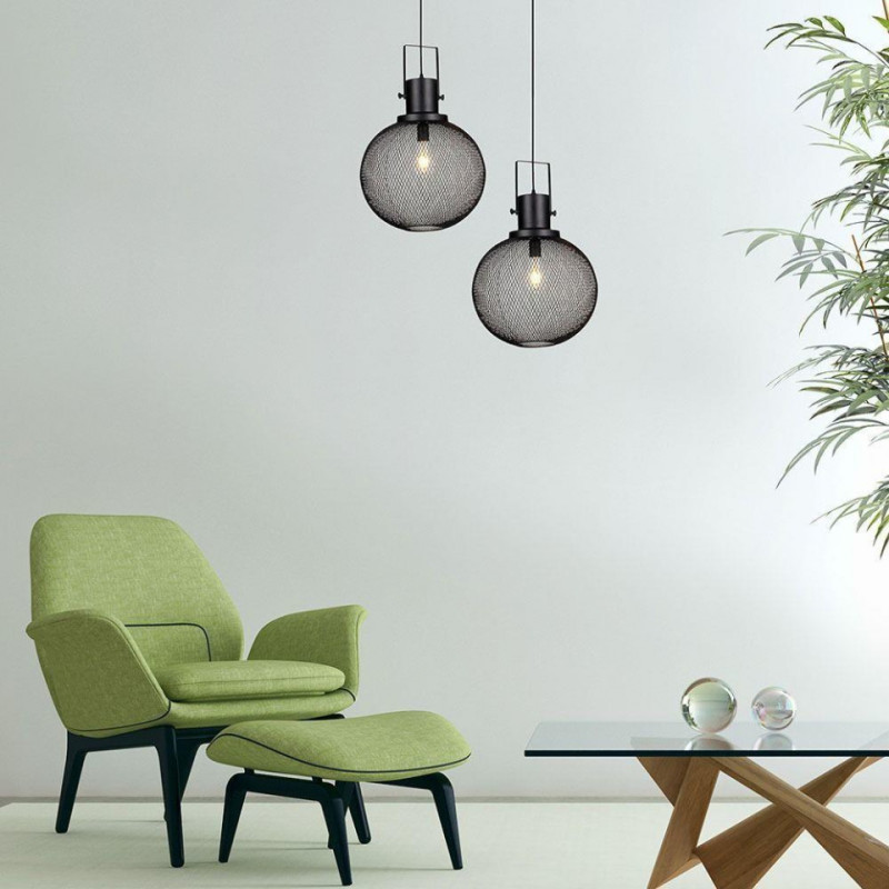 Oprawa Wisząca V-TAC Czarny Metal Globe fi300mm VT-7332