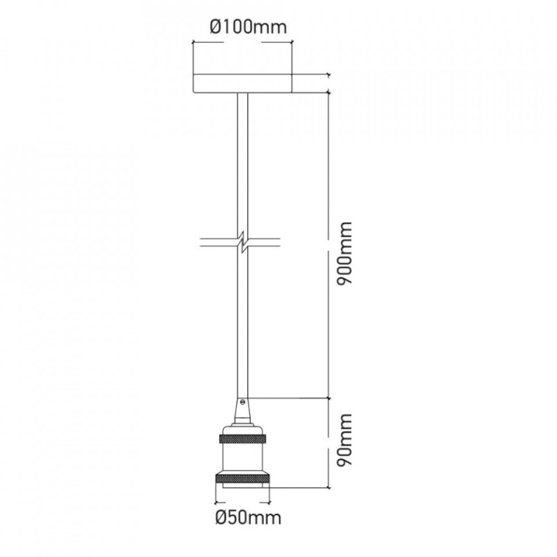 Oprawa Wisząca V-TAC mat Złoty VT-7555