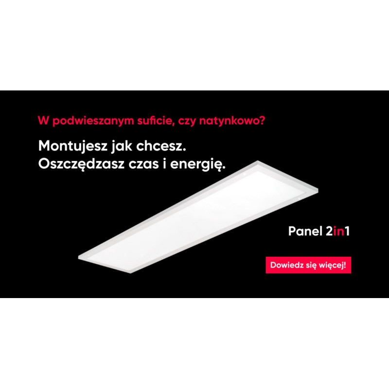 LED line Panel  2in1 30W 4000K 3600lm 120x30
