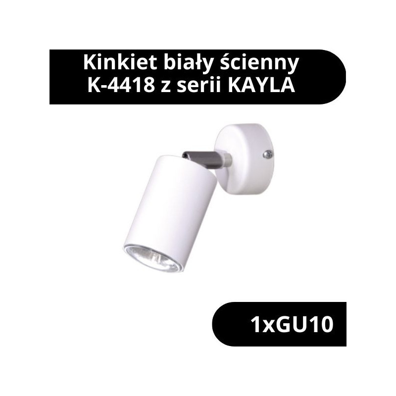Kinkiet biały ścienny K-4418 z serii KAYLA 1xGU10