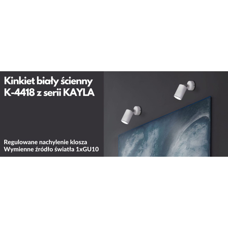 Kinkiet biały ścienny K-4418 z serii KAYLA 1xGU10