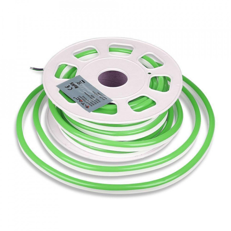 Neon LED FLEX V-TAC 24V zielony - 10m