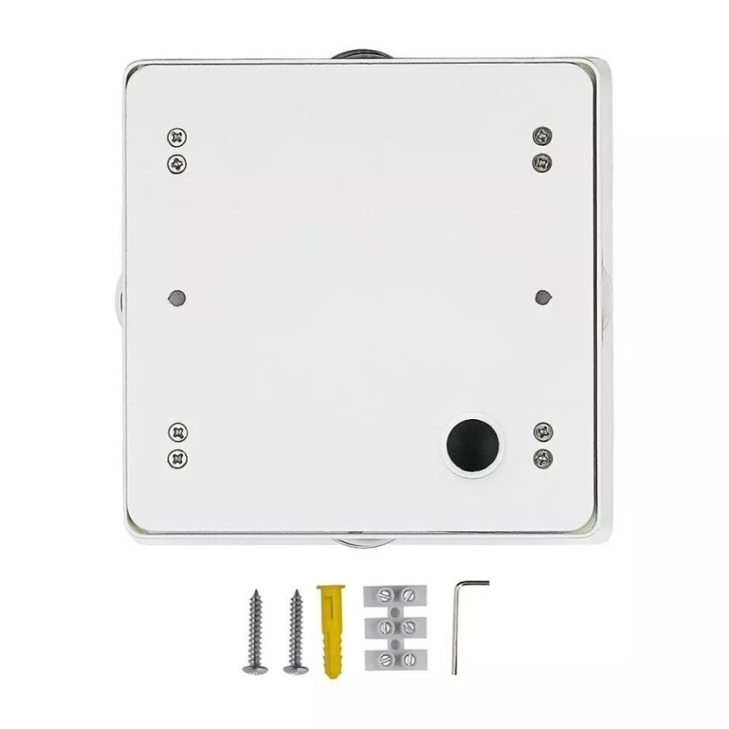 Oprawa Ścienna V-TAC 4W LED IP65 Biały Kwadrat VT-704 4000K 440lm 2 Lata Gwarancji