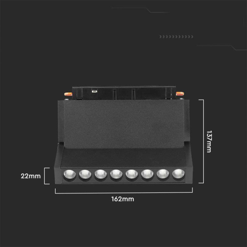 Oprawa Szynosystemu Magnetycznego V-TAC 10W 48V LED SMART WiFi TRACKLIGHT 3w1 Czarna VT-3610 2700K-6400K 900lm 3 Lata Gwarancji