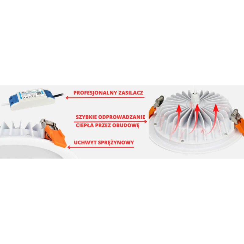 FUT069 Downlight LED wodoodporny RGB+CCT 15W 230V MiBoxer