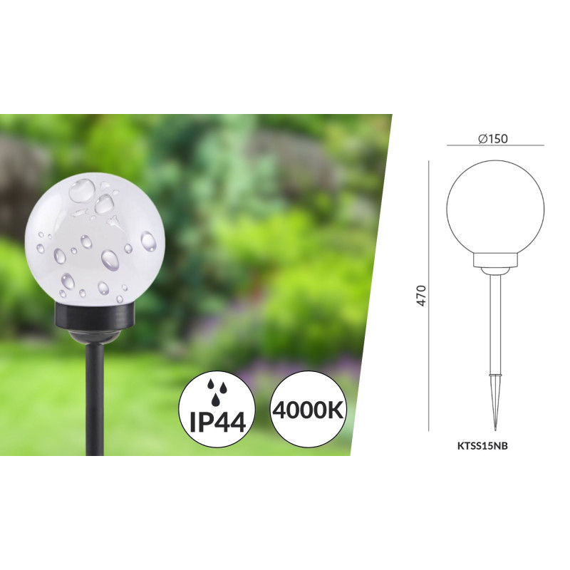 SOLAR LED KTSS15NB SOLIS 15CM 0,24W