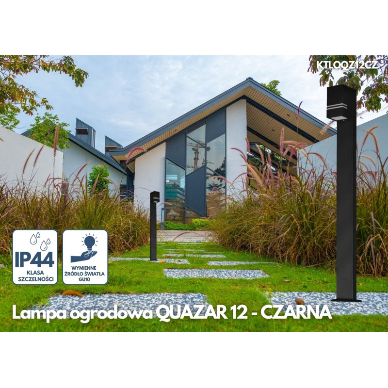 Lampa ogrodowa QUAZAR 12 - CZARNA