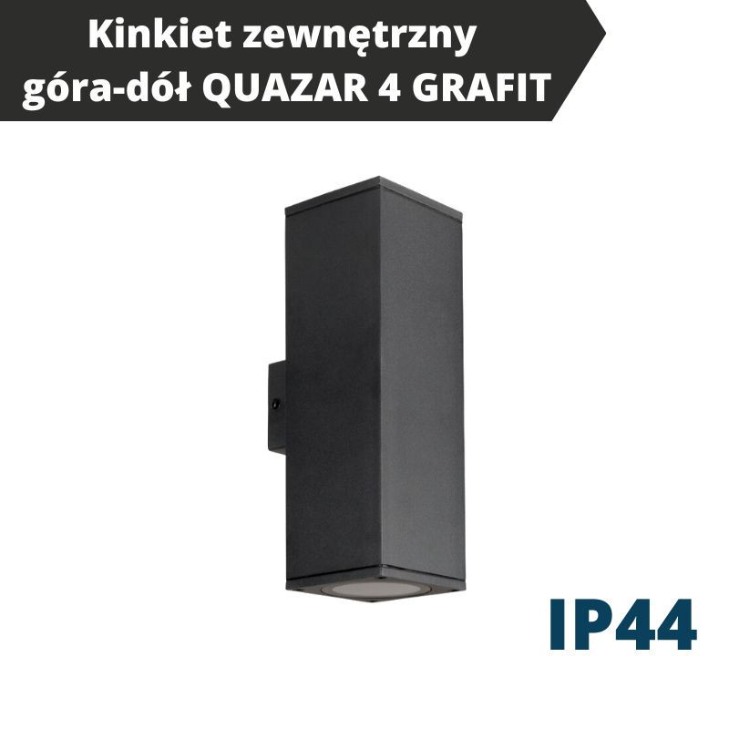 Kinkiet Zewnętrzny Góra-Dół Quazar 4 Grafit