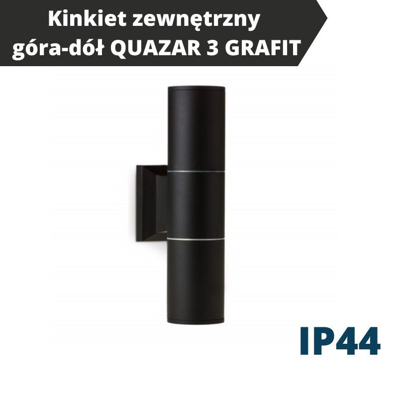 Kinkiet Zewnętrzny Góra-Dół Quazar 3 Grafit