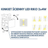 Kinkiet Ścienny Led Riko 2X4W Czarny