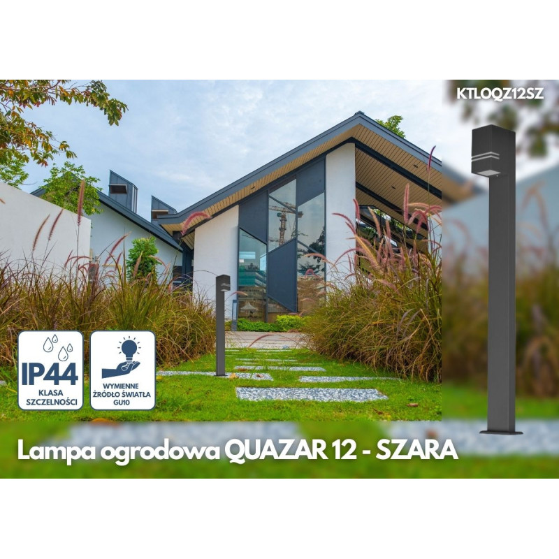 Lampa Ogrodowa Quazar 12 - Szara