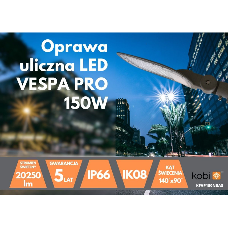 Oprawa uliczna LED VESPA PRO 150W KFVP150NBAS