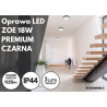 Oprawa LED ZOE 18W PREMIUM KFZE18WNBCZ CZARNA