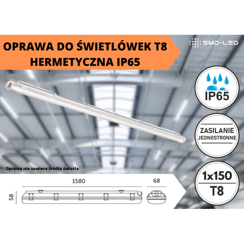 Oprawa Do Świetlówek T8 Hermetyczna Ip65 KFHCE1150