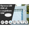 Oprawa Led Zoe Lx Z Czujnikiem Premium 13W Czarna  Barwa Neutralna