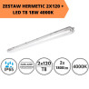 Zestaw Hermetic 2X120 + Led T8 18W 4000K