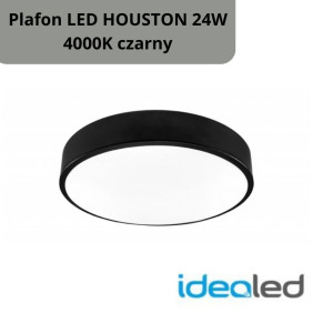 Plafon LED HOUSTON 24W 4000K czarny ID-4701