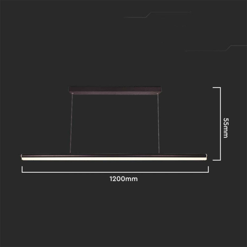 Oprawa Wisząca V-Tac 23W Led Czarna 120Cm Vt-7771 4000K 2130Lm