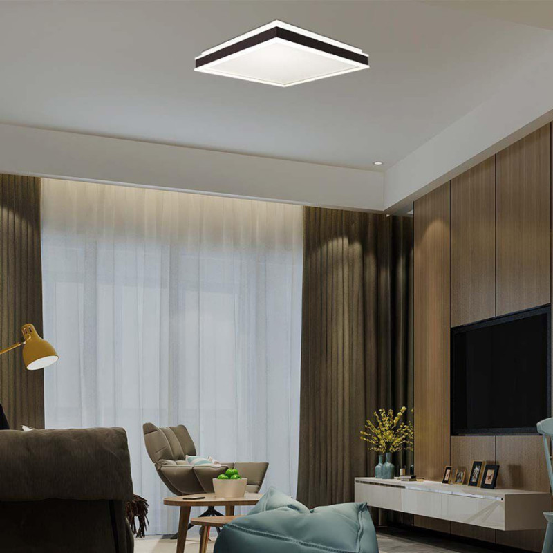 Plafon V-Tac 24W Led 3W1 Czarny Kwadrat 45X45Cm Vt-7782 4000K 2450Lm