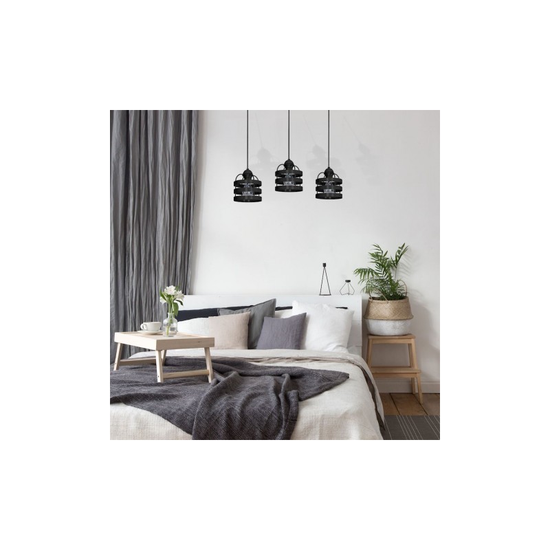 Lampa wisząca LARS BLACK 3xE27