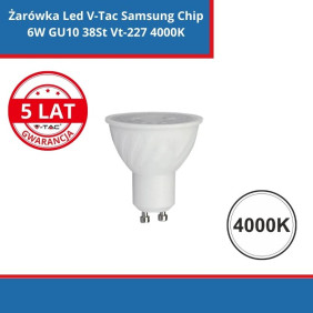 Żarówka Led V-Tac Samsung Chip 6W Gu10 110St Vt-247 4000K 445Lm 5 Lat Gwarancji