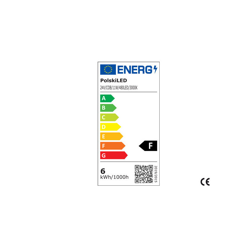 1mb / TAŚMA LED 12V / COB / 11W / 480LED / IP20 / 3000K / 95lm/W / Ra 90 / 8mm