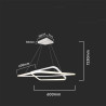 Oprawa Wisząca V-Tac 50W Led Triac Biała Vt-7909 3000K 5150Lm