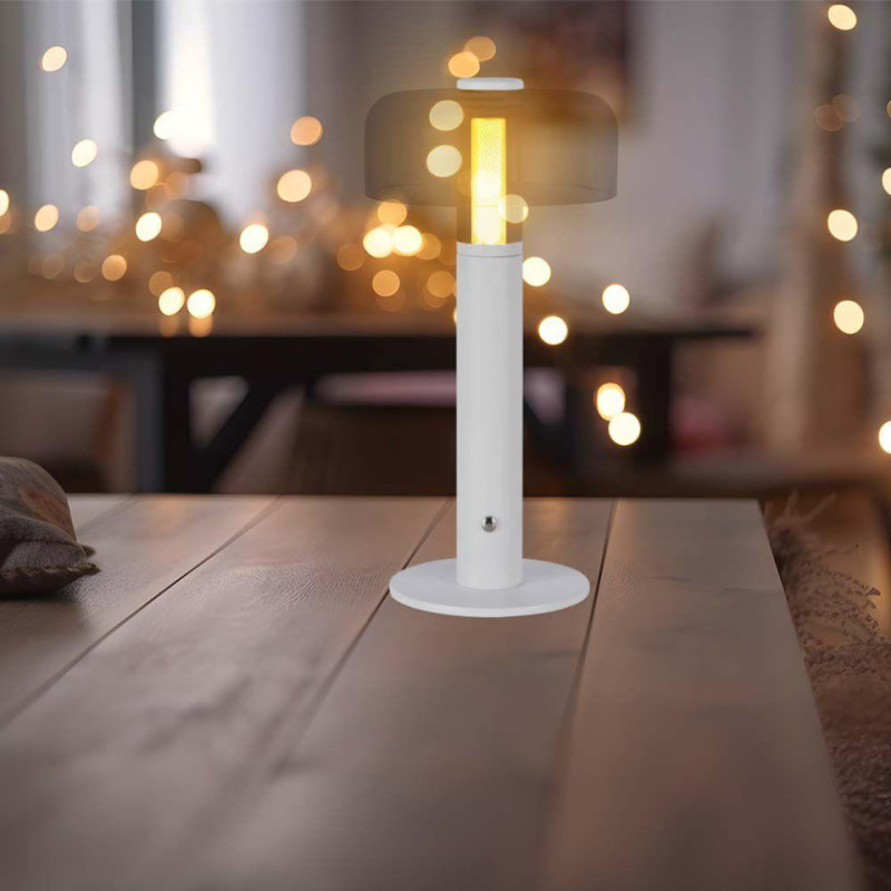 Lampka Biurkowa Nocna V-Tac 1W 30Cm Ładowanie Usb Ściemnianie Dotykowe Biała Vt-1049 3000K 100Lm