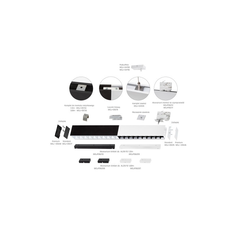 ALLDAY INSPIRE ONE DARK LIGHT 80st Black 930 46W 230V 168cm Black CASAMBI