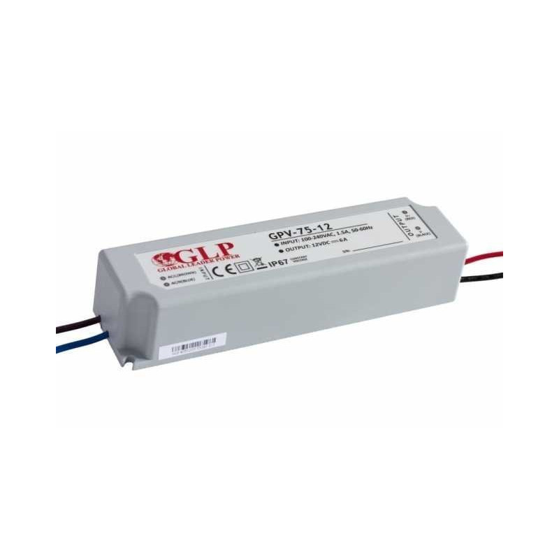 Zasilacz Led Napięciowy 12V 72W 6A Ip67 Hermetyczny Ip67 - Glp GPV-75-12