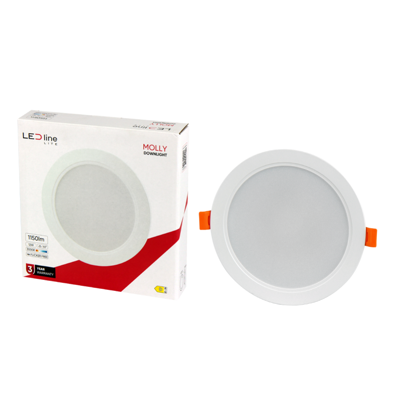 Led Line Lite Downlight Molly 12W 1150Lm 3000K Okrągły