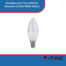 Żarówka Led SKU 2986 V-Tac 2,9W E14 Świeczka Vt-2323 6500K 250Lm
