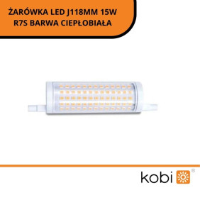 ŻARÓWKA LED J118MM 15W R7S BARWA CIEPŁOBIAŁA KAJ11815WCB