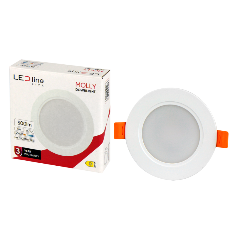 Led Line Lite Downlight Molly 5W 500Lm 4000K Okrągły