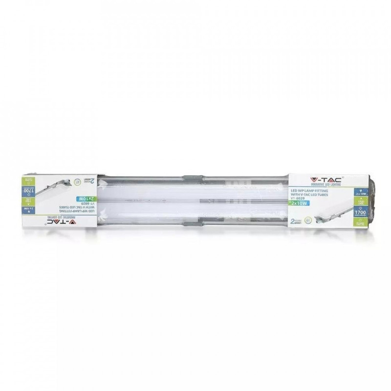 Oprawa Hermetyczna Led V-Tac Pc/Pc 2X150Cm (2 X 22W) Vt-15022 6400K (Tuby Led W Zestawie) 4000Lm