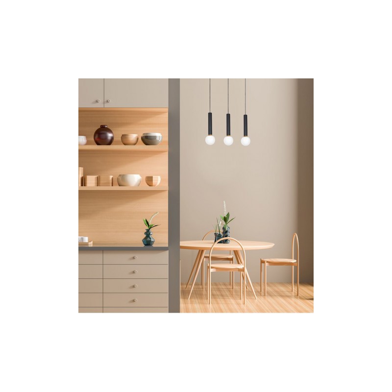Lampa wisząca AURIS BLACK 3xE14
