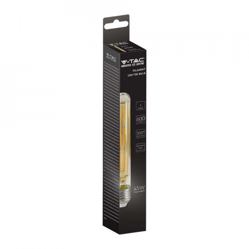 Żarówka Led V-Tac 6W T30 E27 Filament Bursztyn Vt-1895 2200K 330Lm