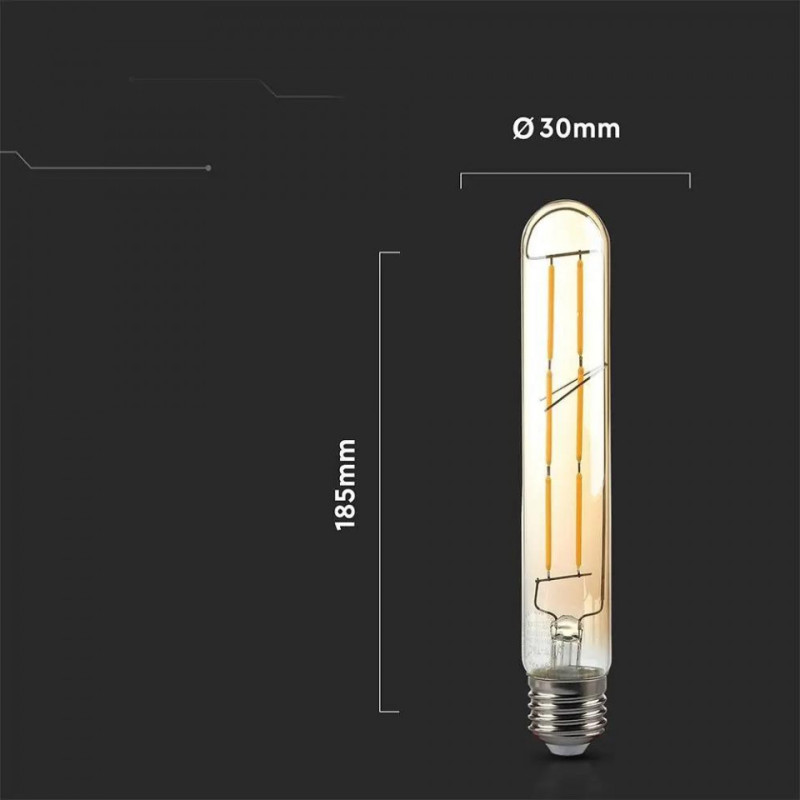 Żarówka Led V-Tac 6W T30 E27 Filament Bursztyn Vt-1895 2200K 330Lm