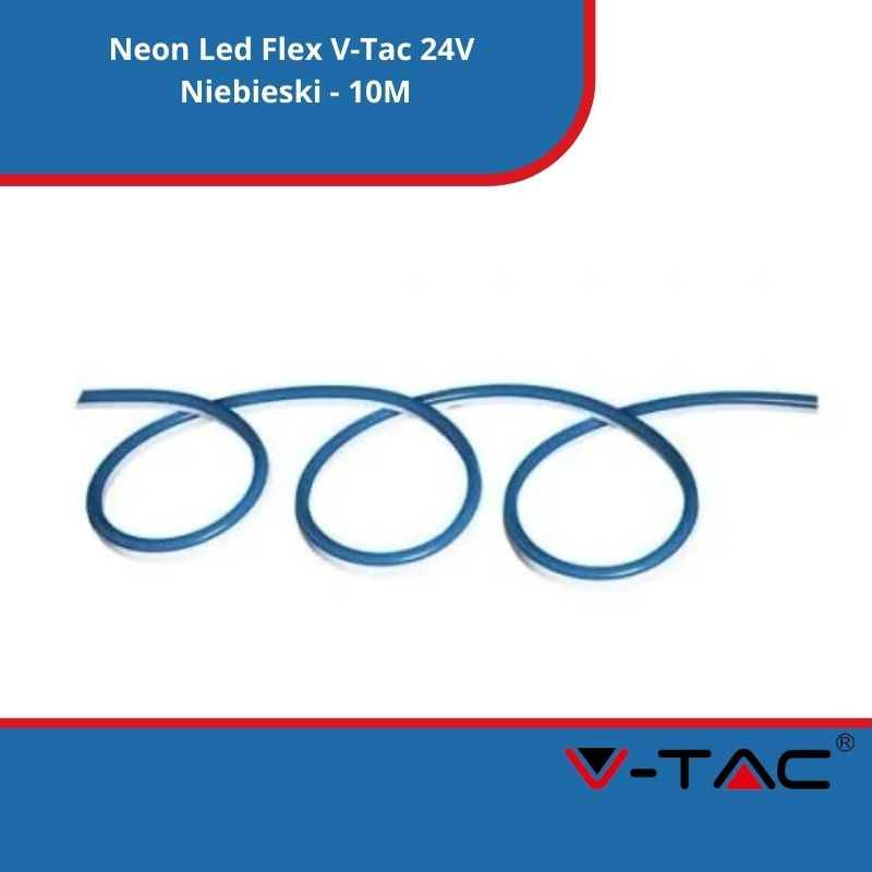 Neon Led Flex V-Tac 24V Niebieski - 10M
