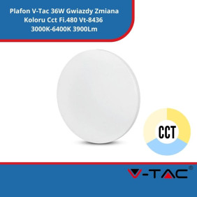 Plafon SKU 217608 V-Tac 36W Gwiazdy Zmiana Koloru Cct Fi.480 Vt-8436 3000K-6400K 3900Lm