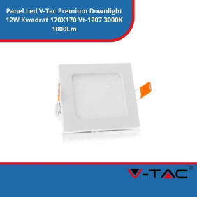 Panel Led SKU 214866 V-Tac Premium Downlight 12W Kwadrat 170X170 Vt-1207 3000K 1000Lm