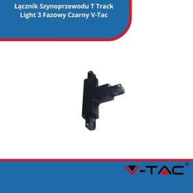 Łącznik Szynoprzewodu T Track Light 3 Fazowy Czarny V-Tac