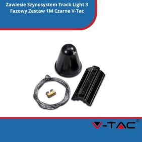 Zawiesie Szynosystem Track Light 3 Fazowy Zestaw 1M Czarne SKU 3565 V-Tac