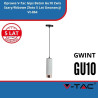 Oprawa SKU 3130 V-Tac Gips Beton Gu10 Zwis Szary/Różowe Złoto 5 Lat Gwarancji Vt-864