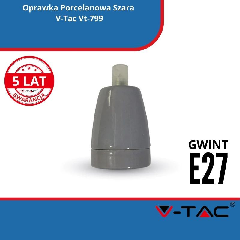Oprawka Porcelanowa Szara SKU 3800 V-Tac Vt-799