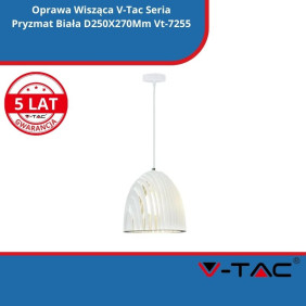 Oprawa Wisząca SKU 3952 V-Tac Seria Pryzmat Biała D250X270Mm Vt-7255