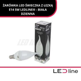 Żarówka Led Świeczka Z Łezką E14 5W Ledline® - Biała Dzienna